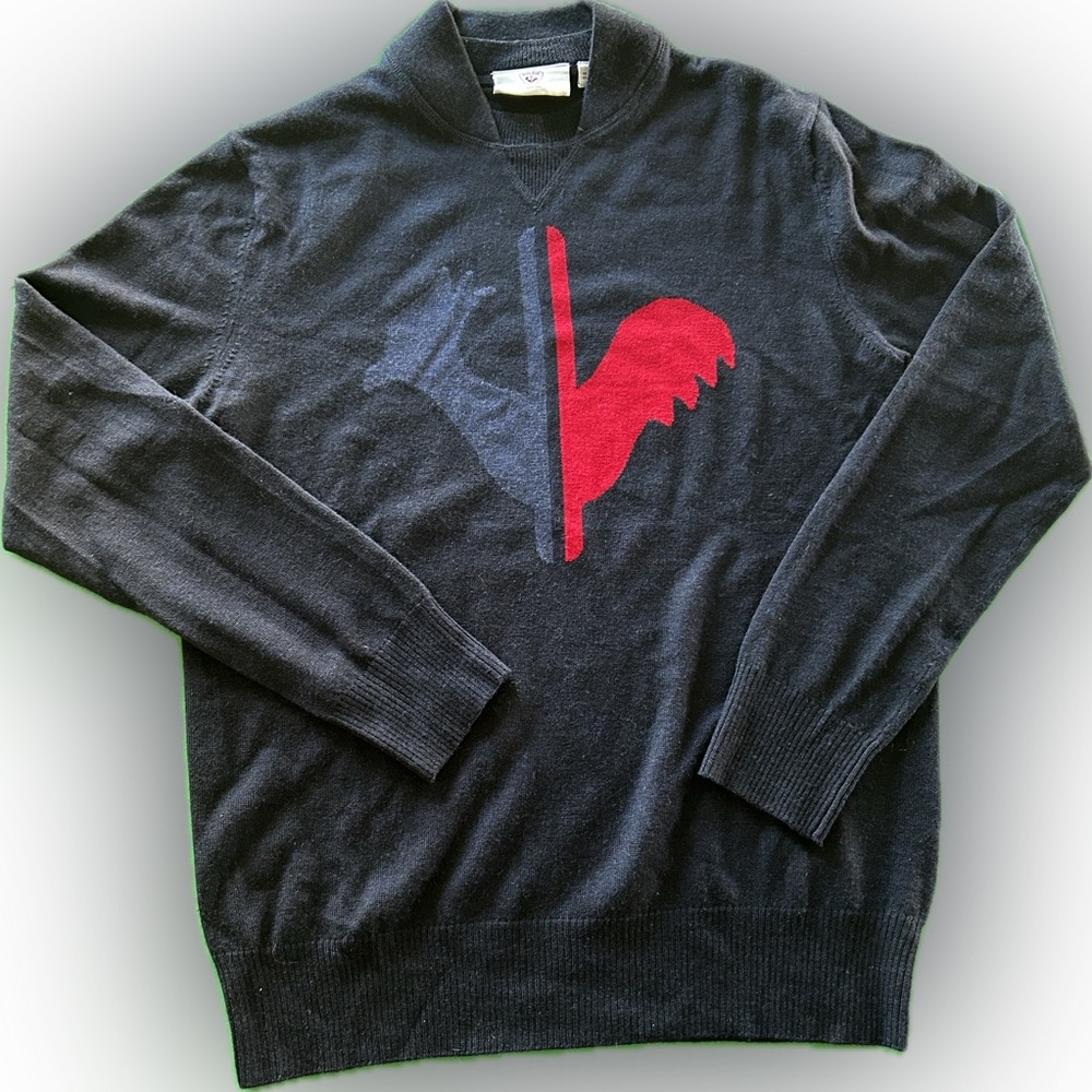 Rossignol Merino Wool Sweater Men's Medium Big Logo Pullover Ski Long Sleeve